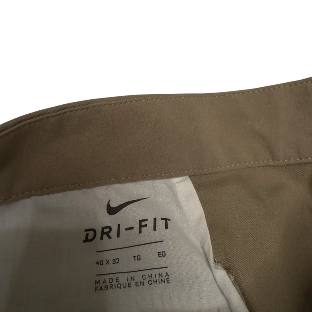 Nike Golf Dri-FIT Performance Khaki Stretch Pants Moisture Wicking Mens 40x33